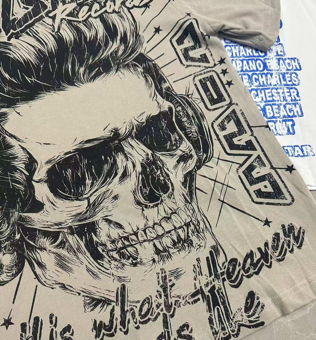 Hellstar Skull World Tour Graphic T-Shirt — detail