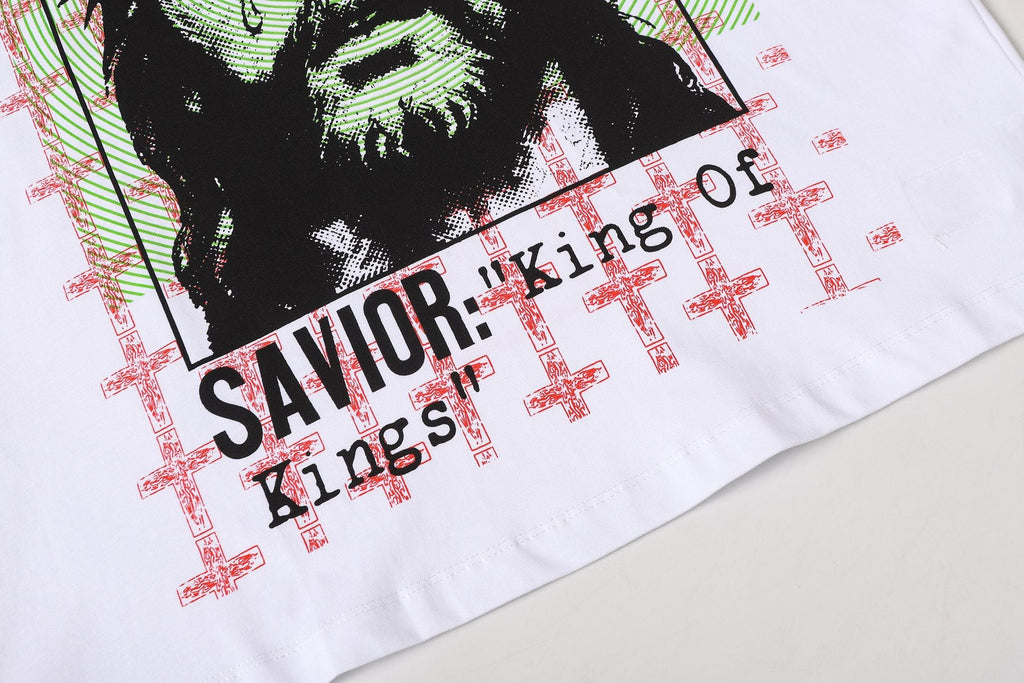 Hellstar Savior King of Kings Graphic T-Shirt — detail