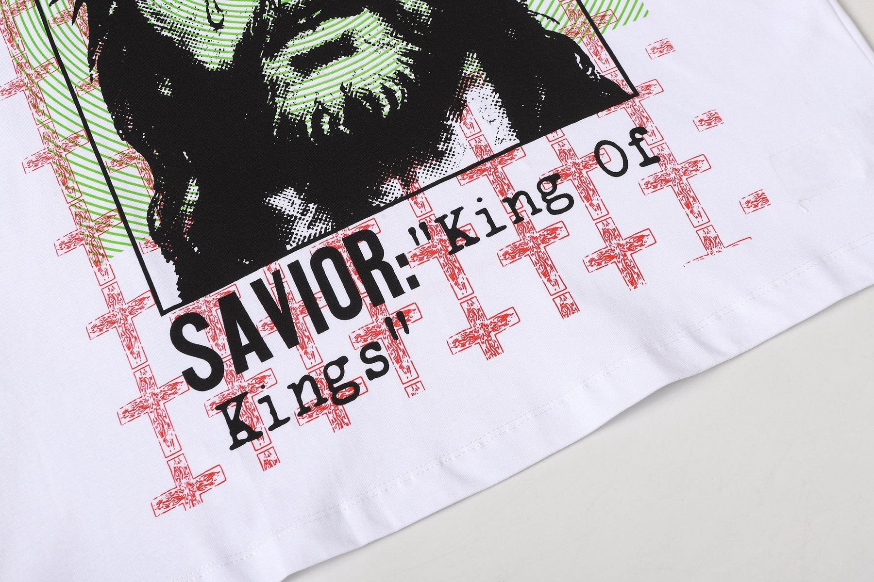 Hellstar Savior King of Kings Graphic T-Shirt — detail