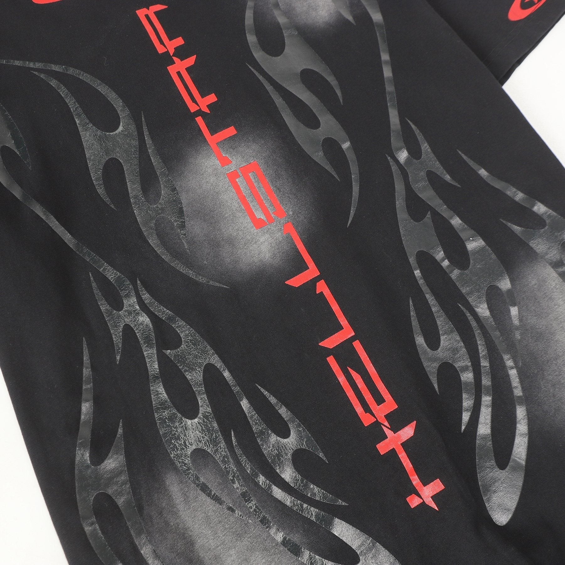 Hellstar Red and Gray Graphic T-Shirt — detail