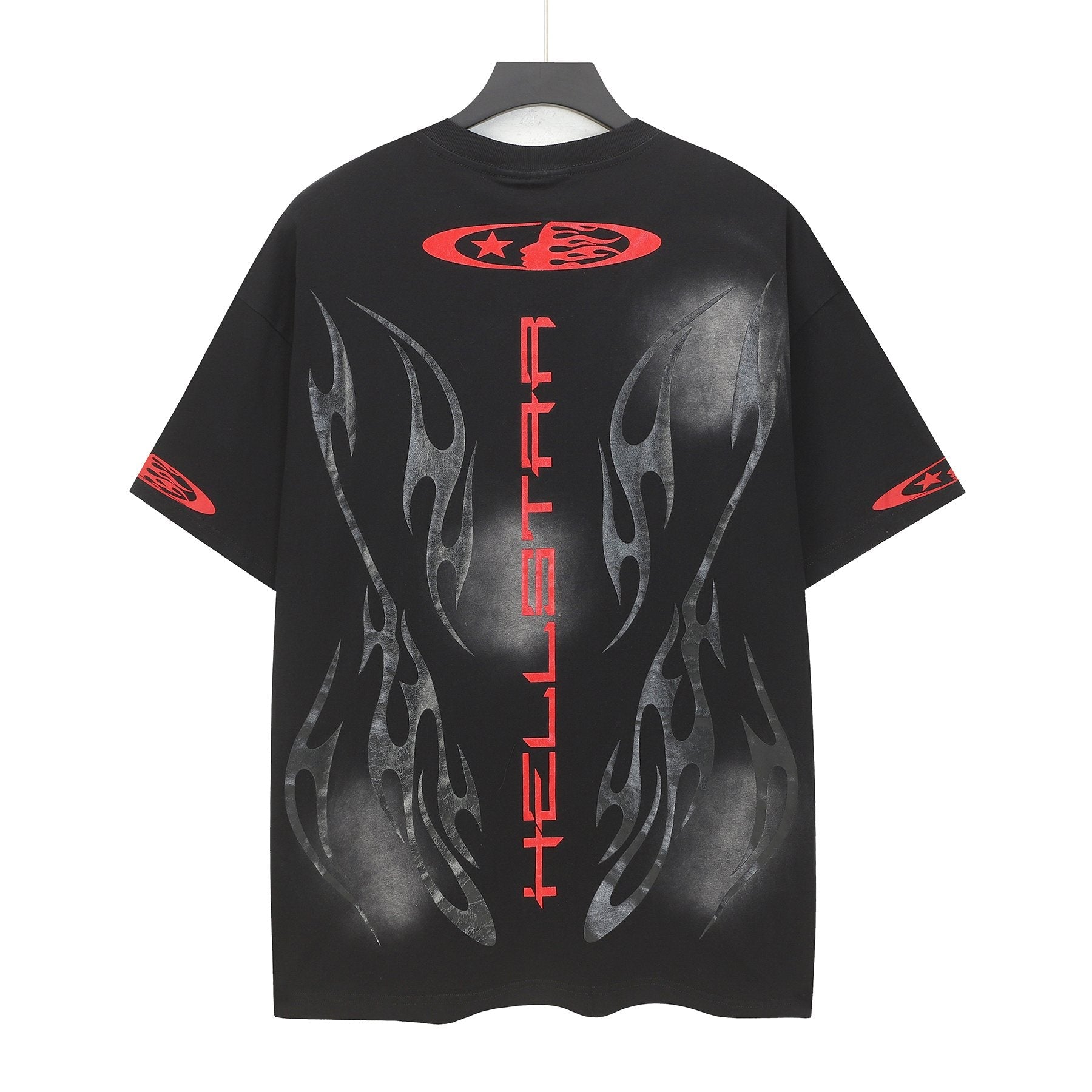Hellstar Red and Gray Graphic T-Shirt — back