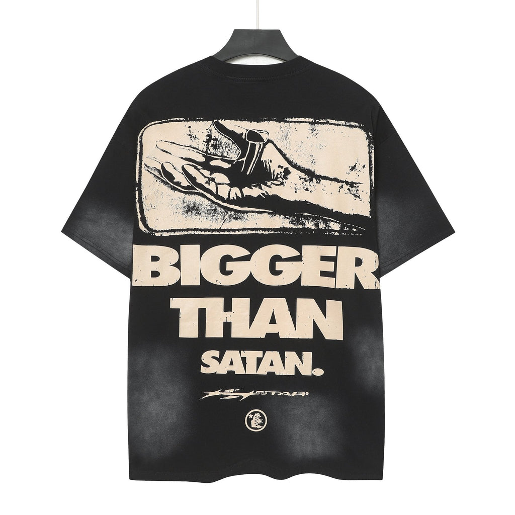 Hellstar Savior Bigger Than Satan Graphic T-Shirt — back