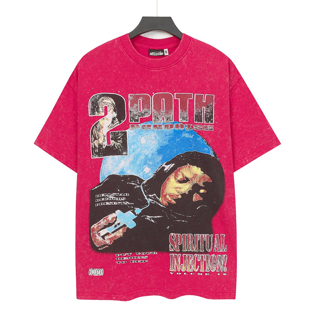 Hellstar Washed Graphic T-Shirt — front