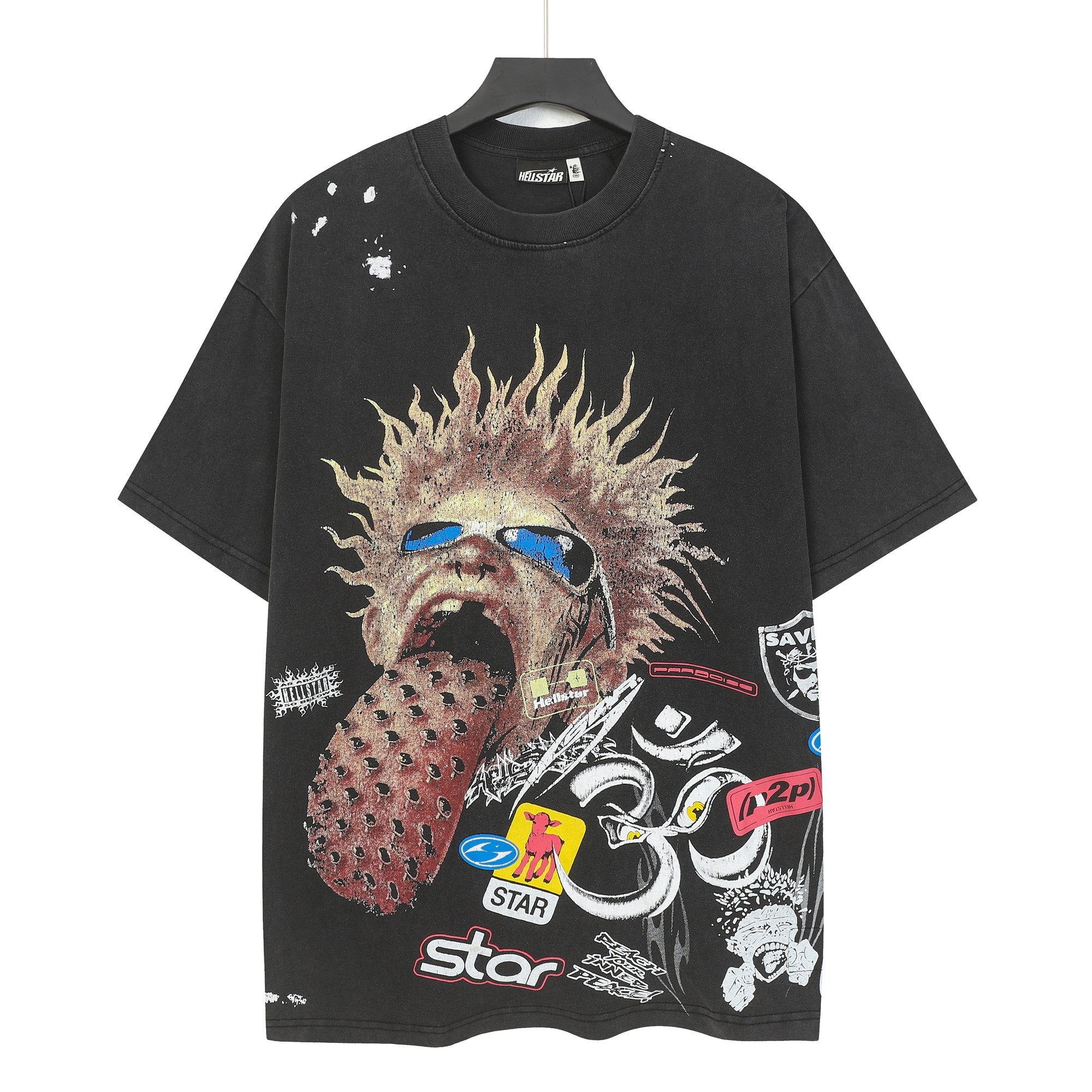 Hellstar Character & Graffiti Graphic Short-Sleeve T-Shirt — hero