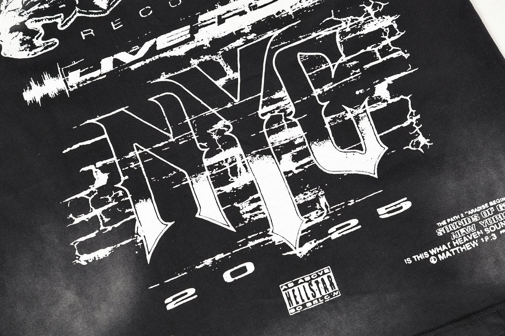 Hellstar NYC Distressed Graphic Short-Sleeve T-Shirt — detail