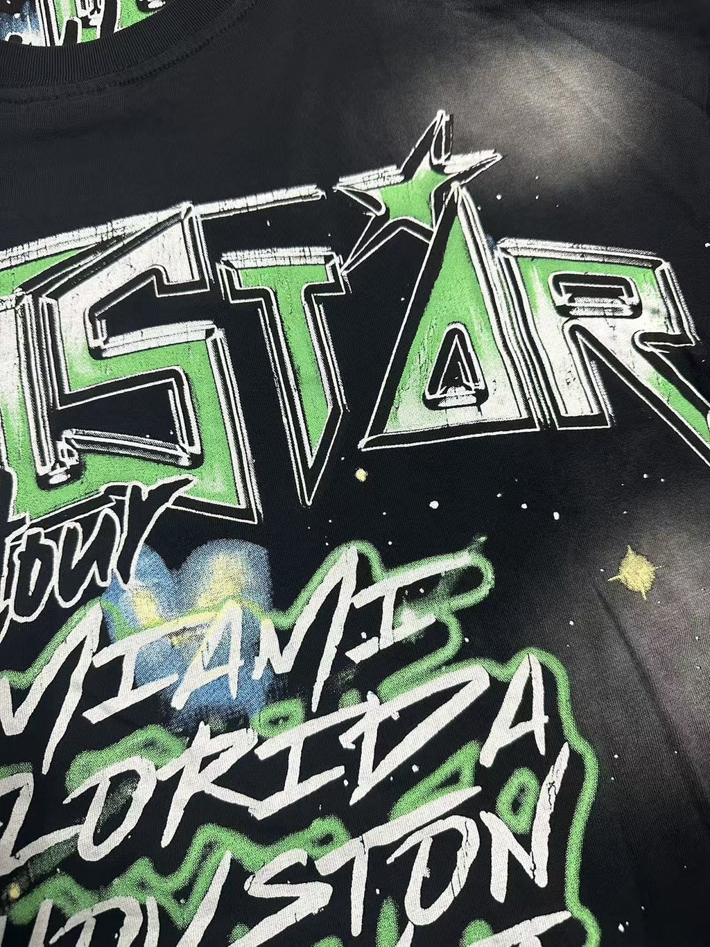 Hellstar Distressed Front & Back Graphic T-Shirt — detail