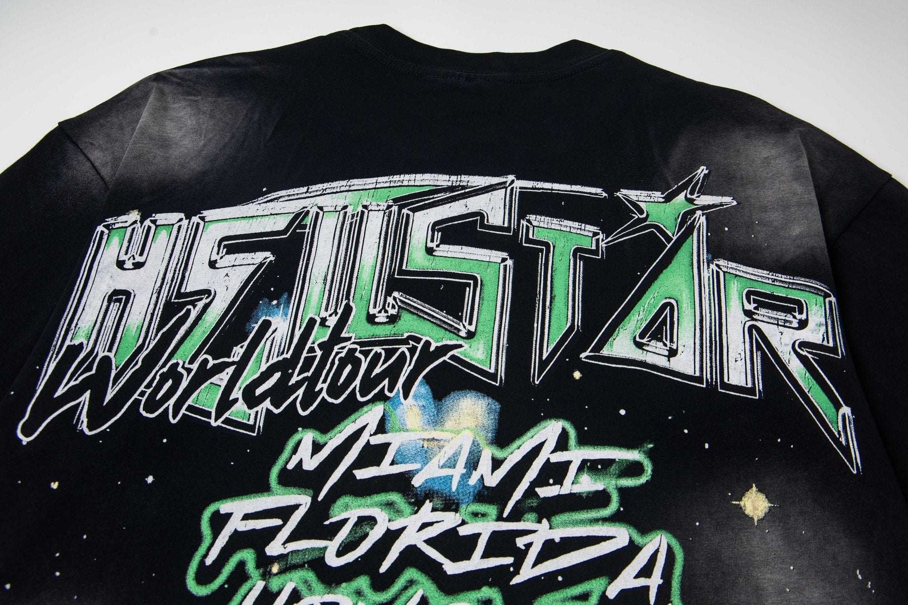 Hellstar Distressed Front & Back Graphic T-Shirt — detail