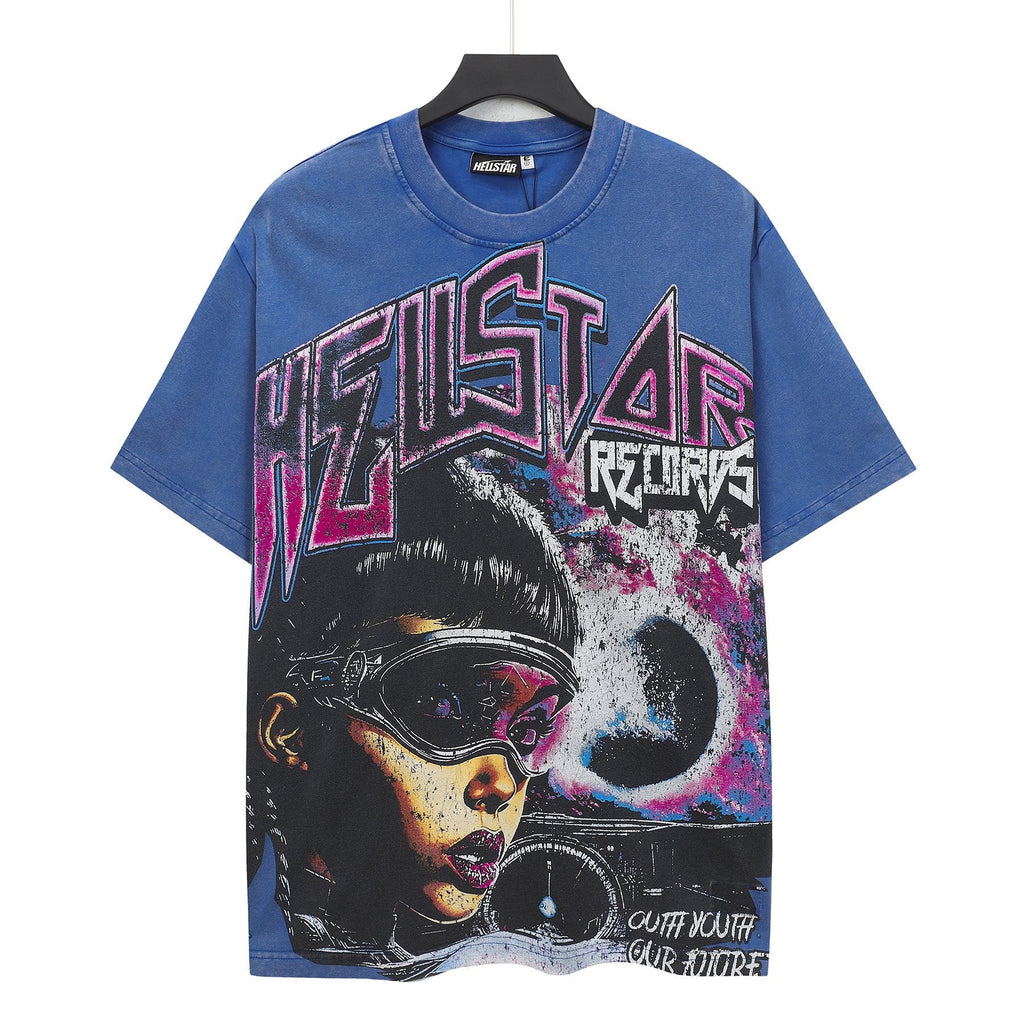 Hellstar Futuristic Face Graphic T-Shirt — hero