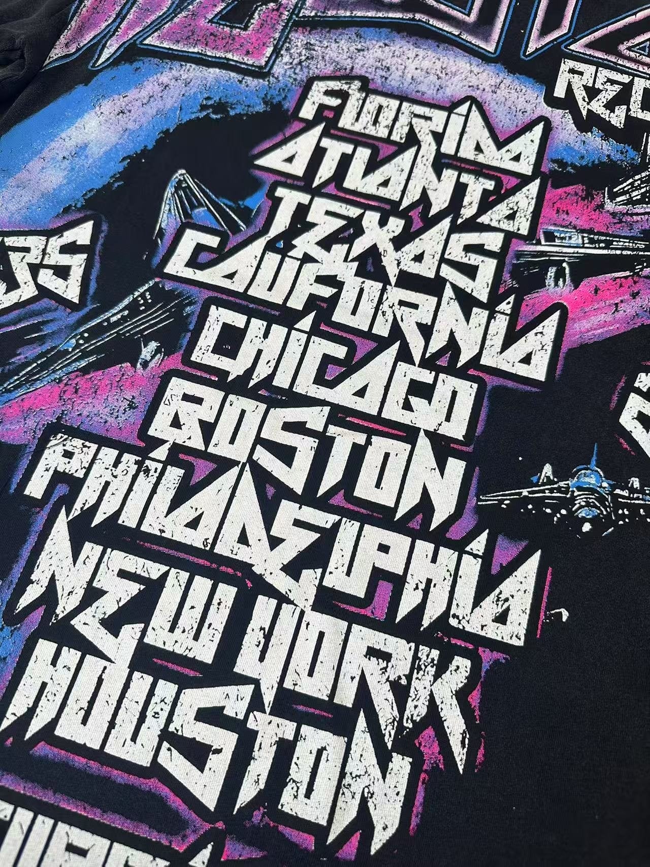 Hellstar Futuristic Face Graphic T-Shirt — detail