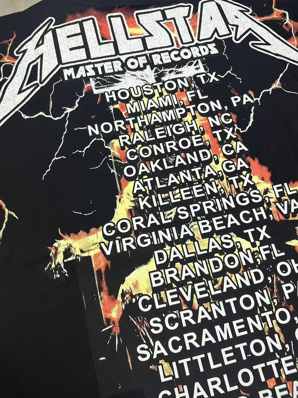 Hellstar Master of Records Tour Graphic T-Shirt — detail