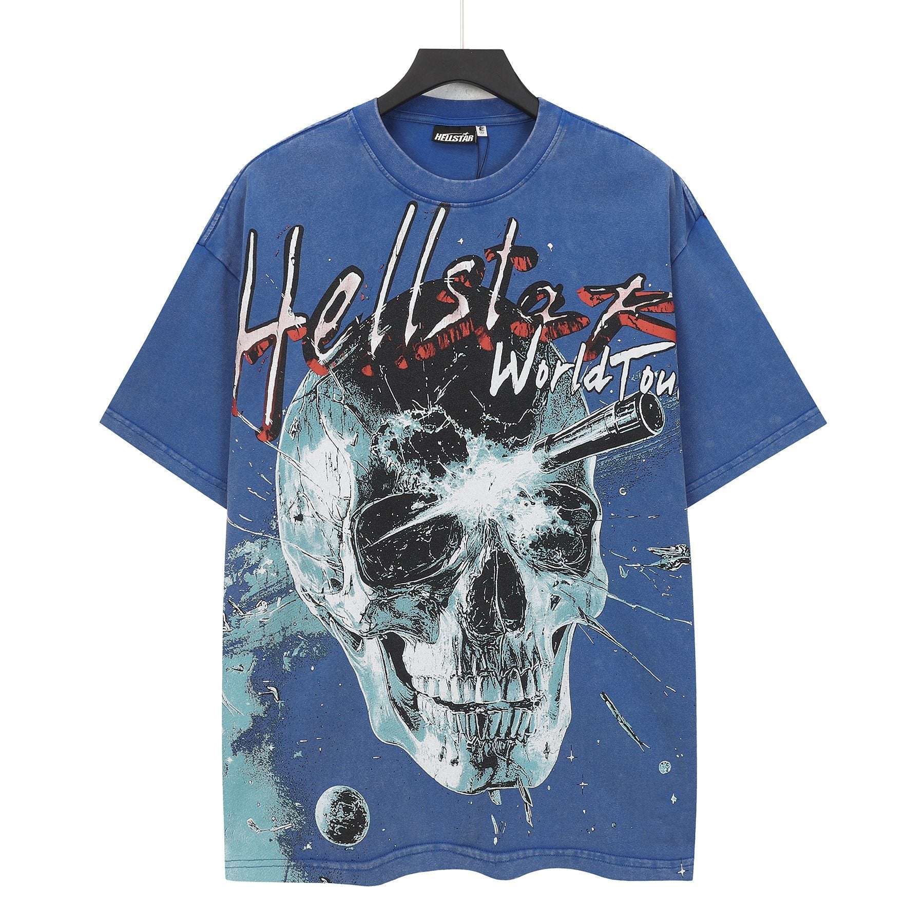 Hellstar Skull & City-List Graphic T-Shirt — front