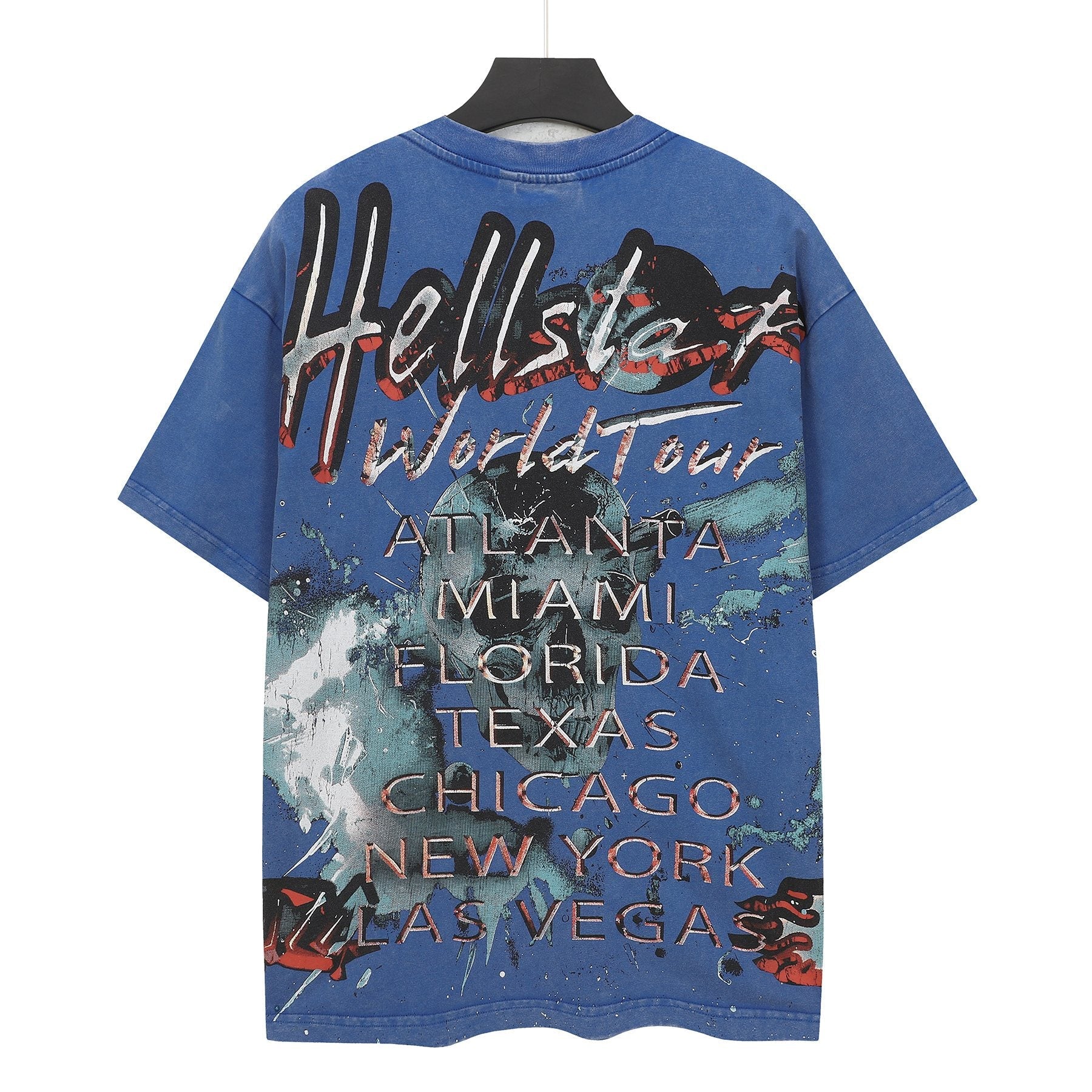Hellstar Skull & City-List Graphic T-Shirt — back