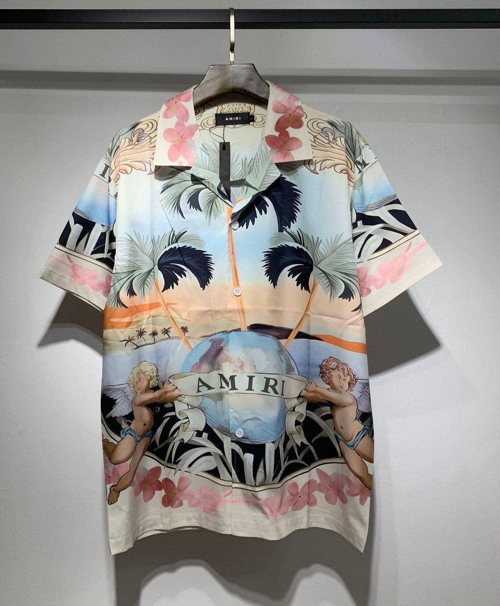 AMIRI Tropical Cherub Graphic Short-Sleeve Set — front