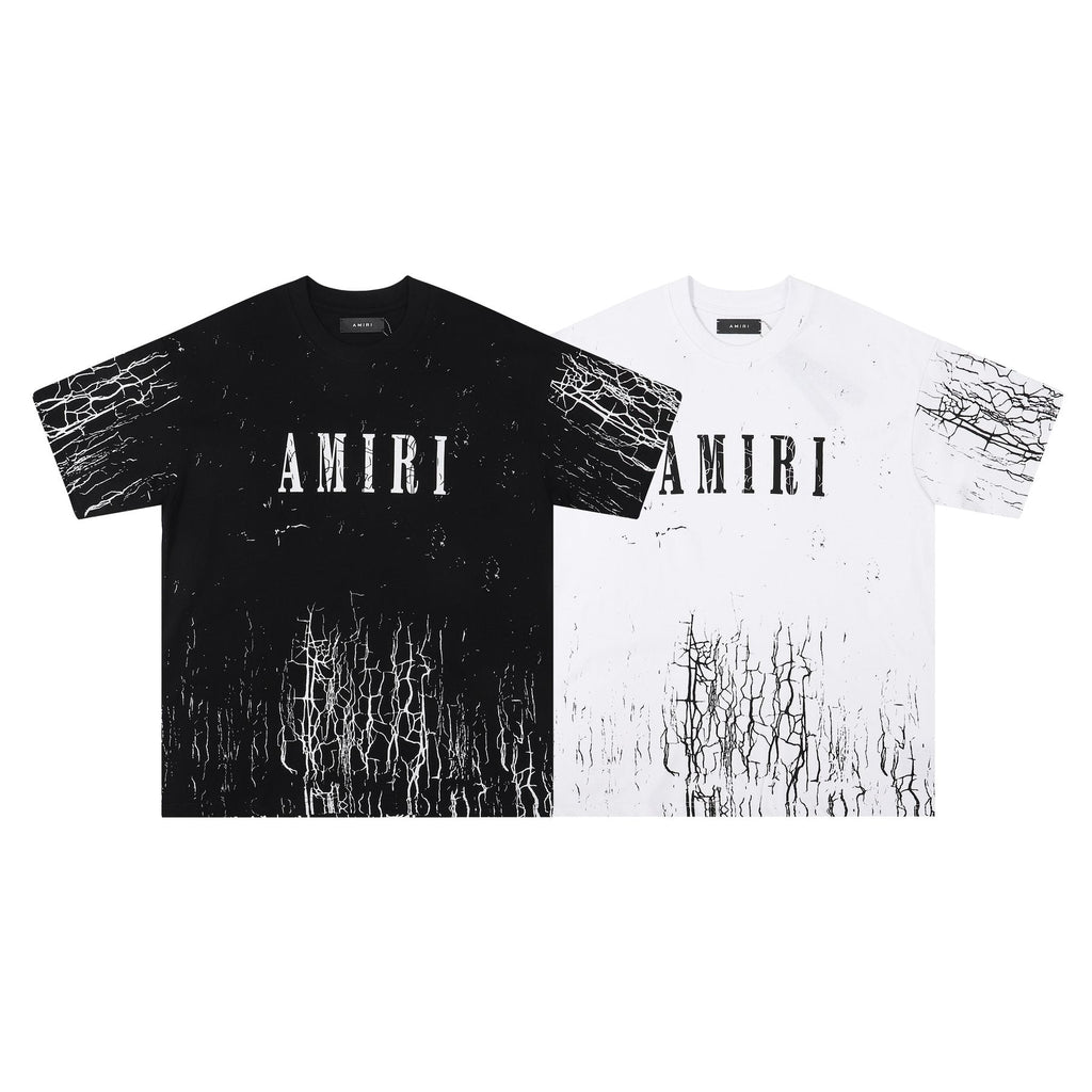 AMIRI Distressed Crackle Graphic T-Shirt — comparison