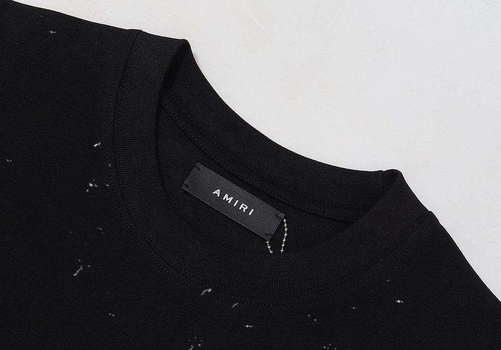 AMIRI Distressed Crackle Graphic T-Shirt — neck_label