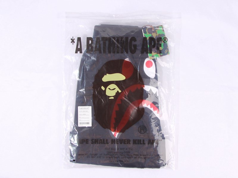 BAPE Shark Graphic Black Shorts — context