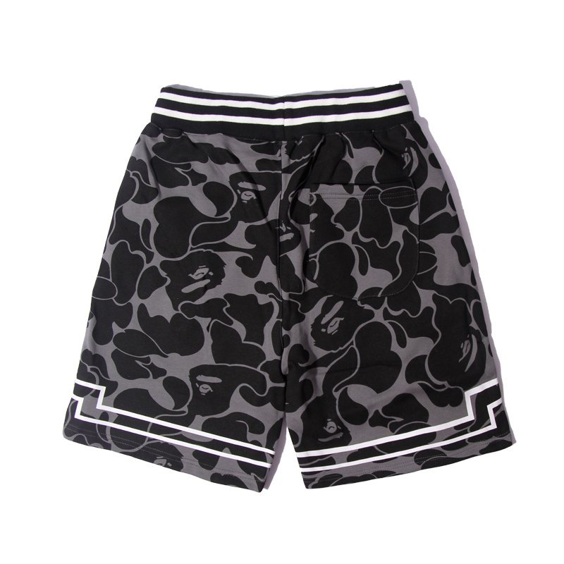 BAPE Black Camo Graphic Panel Shorts — back