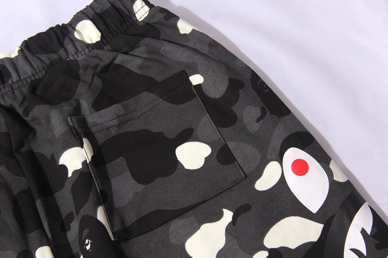 BAPE Shark Camo Glow-in-the-Dark Shorts — detail