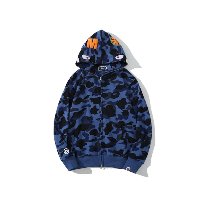 BAPE WGM Shark Camo Zip Hoodie — hero