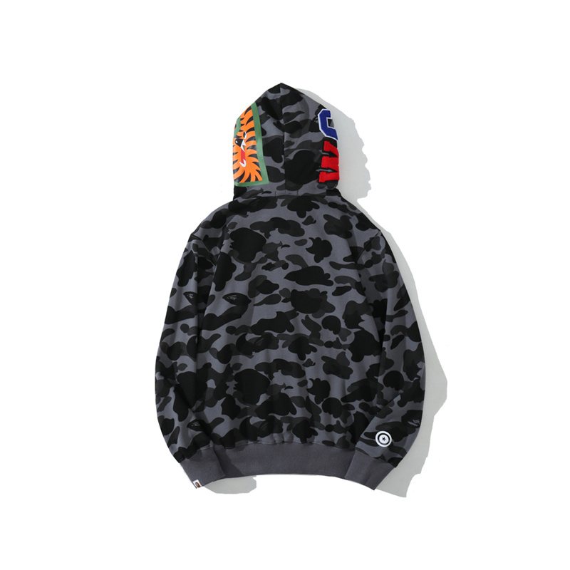 BAPE WGM Shark Camo Zip Hoodie — back