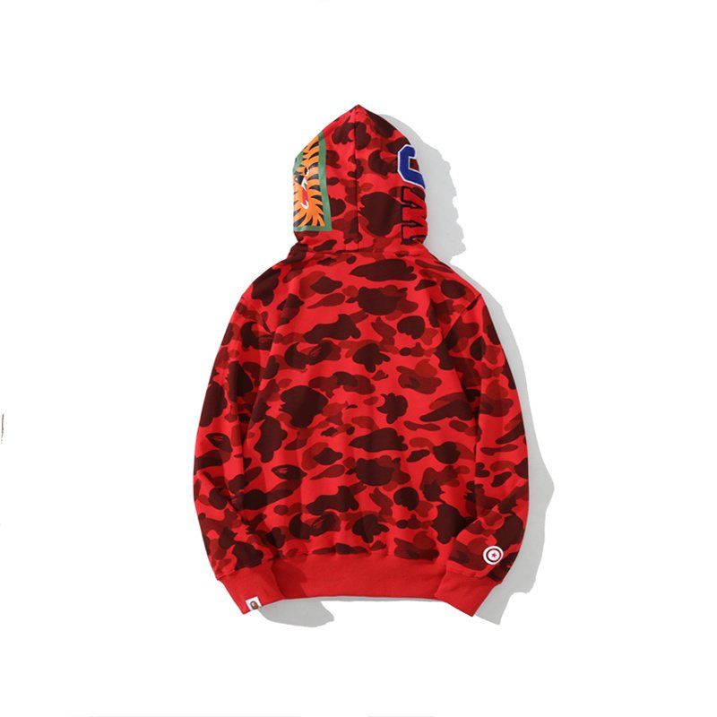 BAPE WGM Shark Camo Zip Hoodie — back