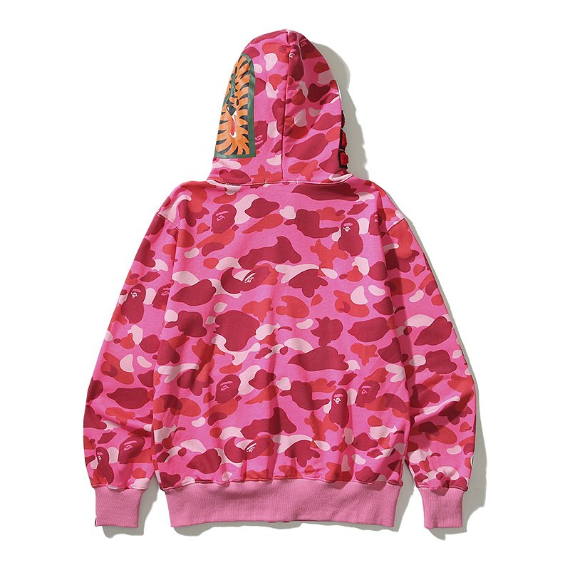 BAPE WGM Shark Camo Zip Hoodie — back