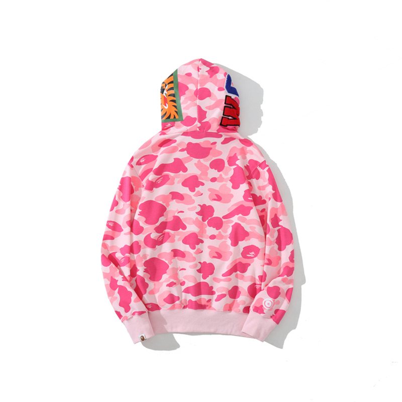 BAPE WGM Shark Camo Zip Hoodie — back