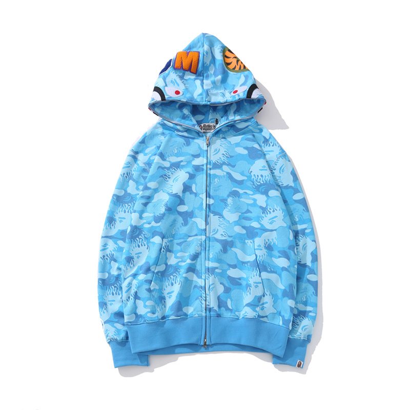 BAPE WGM Shark Camo Full-Zip Hoodie — hero