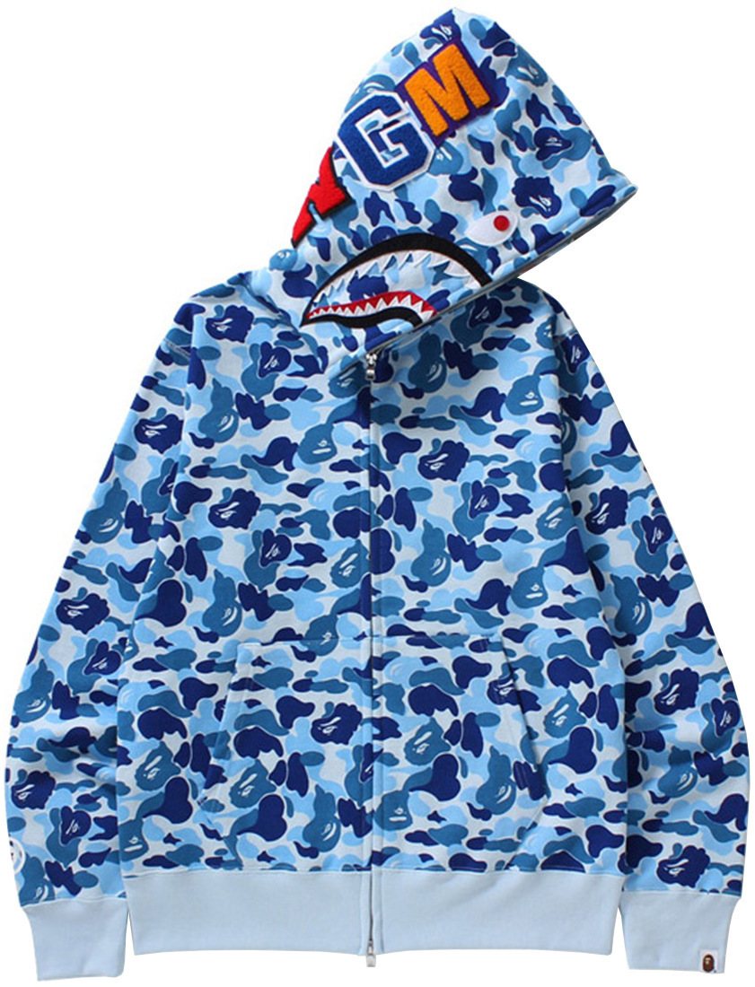BAPE WGM Shark Camo Full-Zip Hoodie — hero
