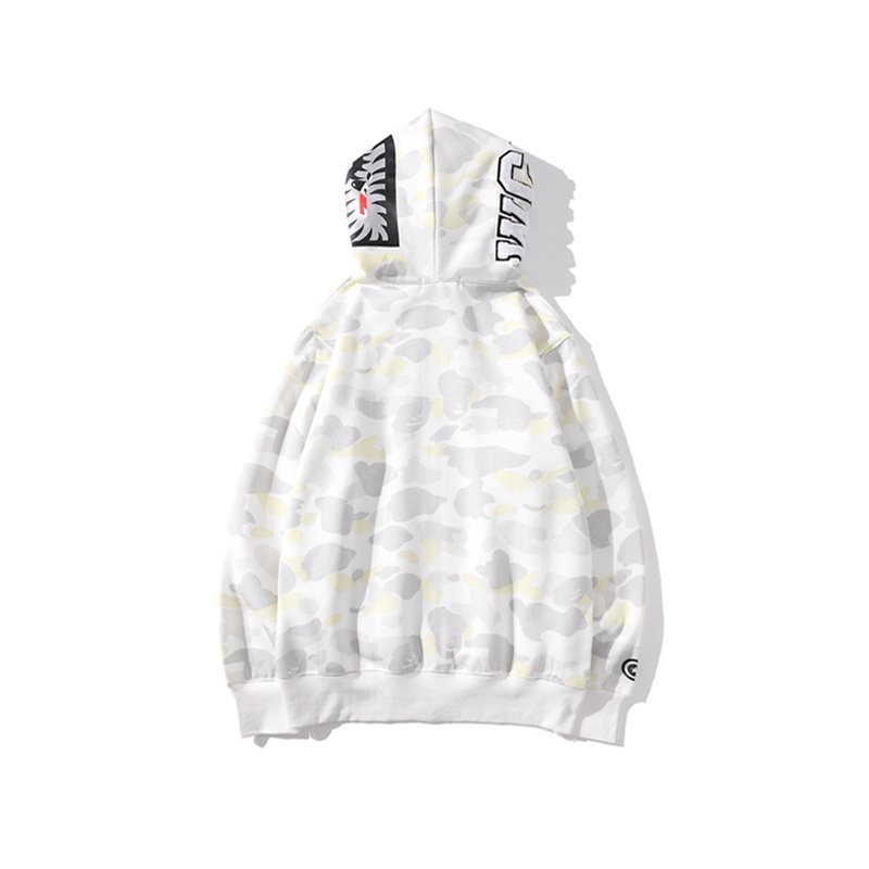 BAPE WGM Shark Camo Full-Zip Hoodie — back