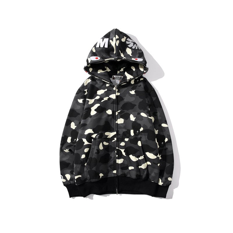 BAPE WGM Shark Camo Full-Zip Hoodie — hero