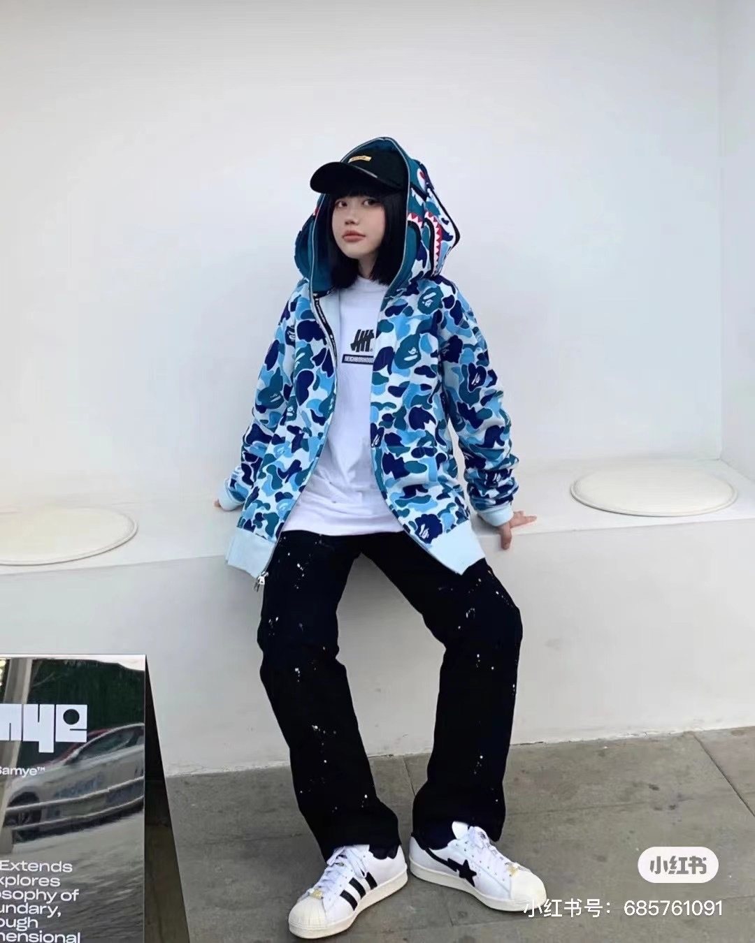 BAPE WGM Shark Camo Full-Zip Hoodie — context