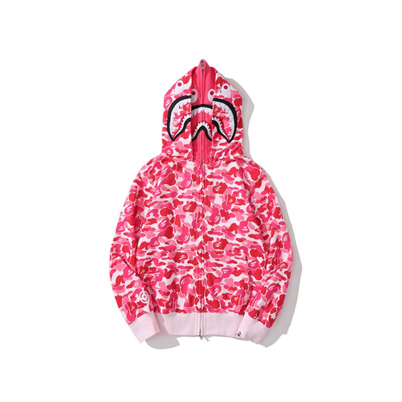 BAPE WGM Shark Camo Full-Zip Hoodie — front