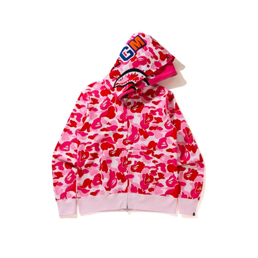 BAPE WGM Shark Camo Full-Zip Hoodie — front