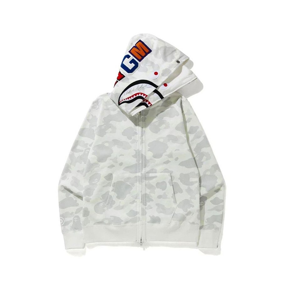 BAPE Shark WGM Camouflage Zip Hoodie — front