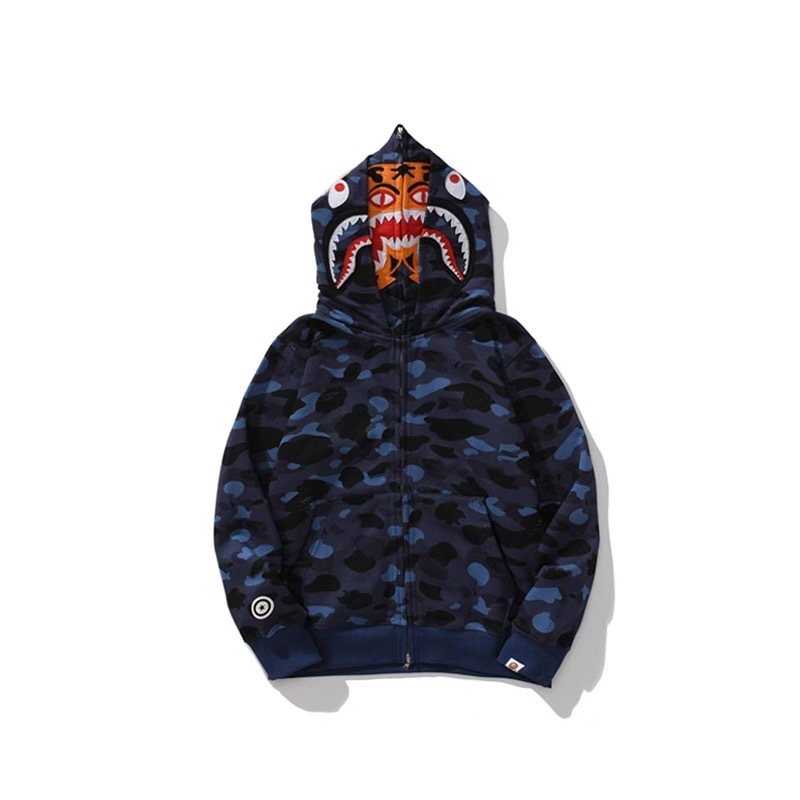 BAPE Shark Camo Full-Zip Hoodie — front
