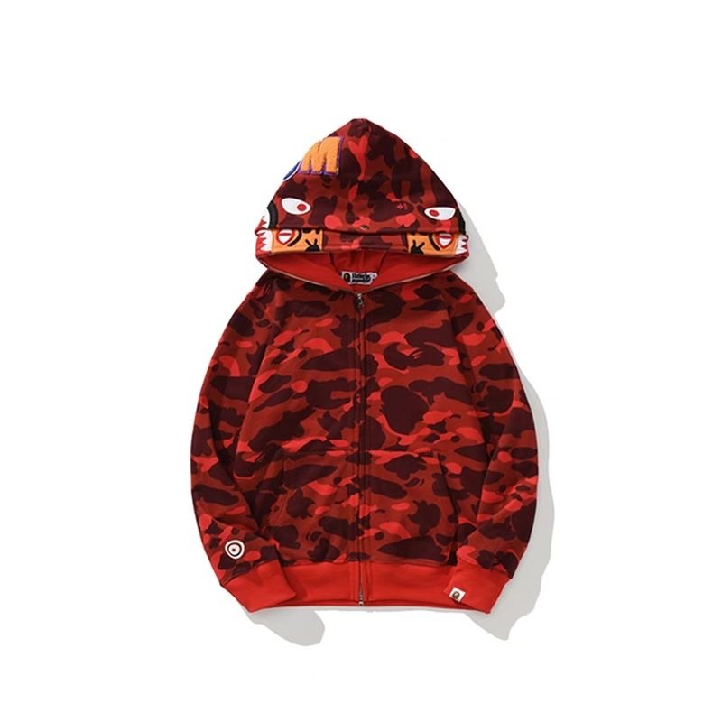 BAPE Shark Camo Full-Zip Hoodie — front