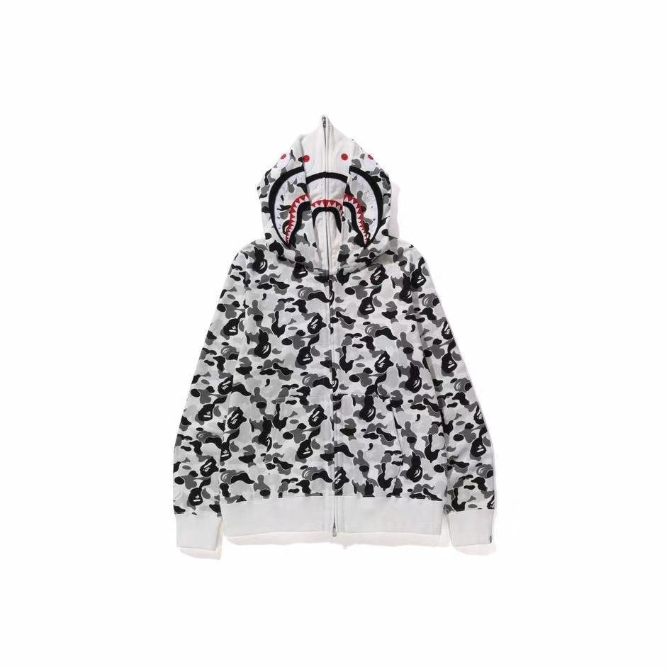 BAPE Shark Camo Full-Zip Hoodie — front