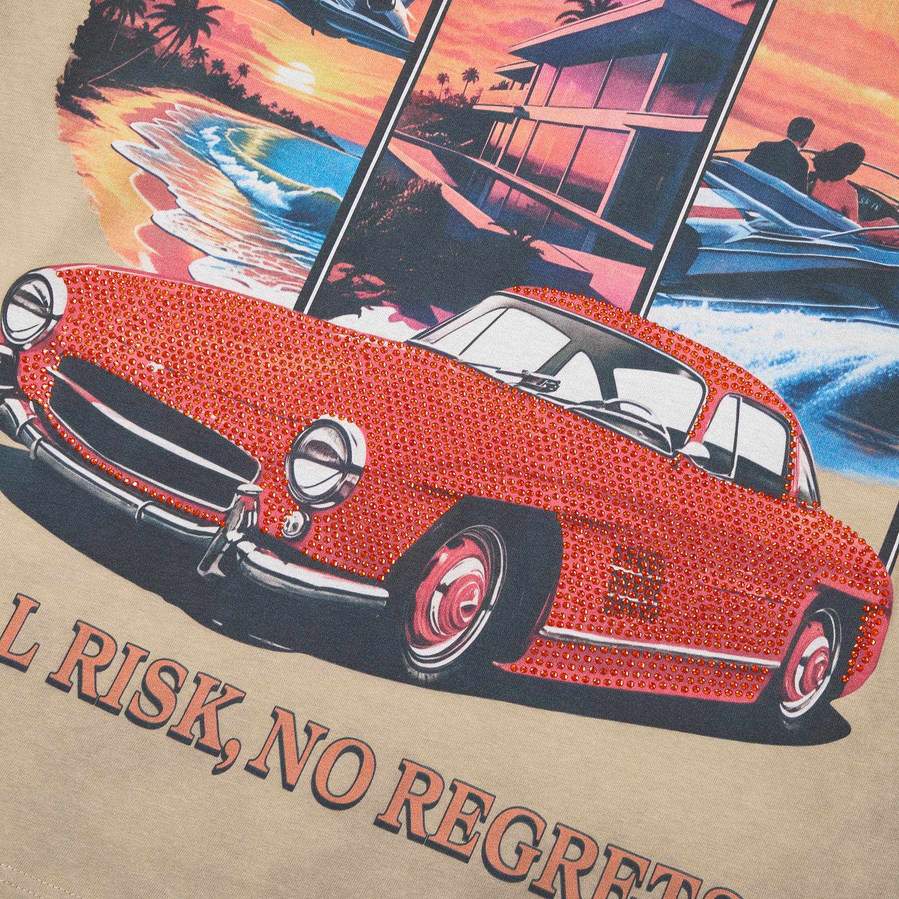 DUAA All Risk Car Graphic T-Shirt — detail