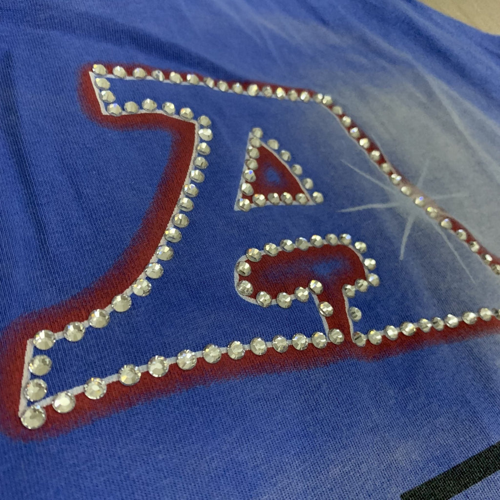 DUAA Blue Graphic Short-Sleeve T-Shirt — detail