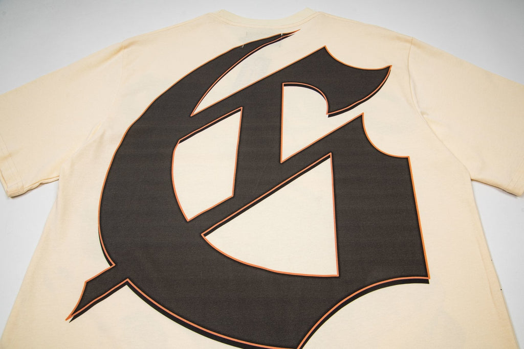Godspeed Cream Car Graphic Short-Sleeve T-Shirt — detail