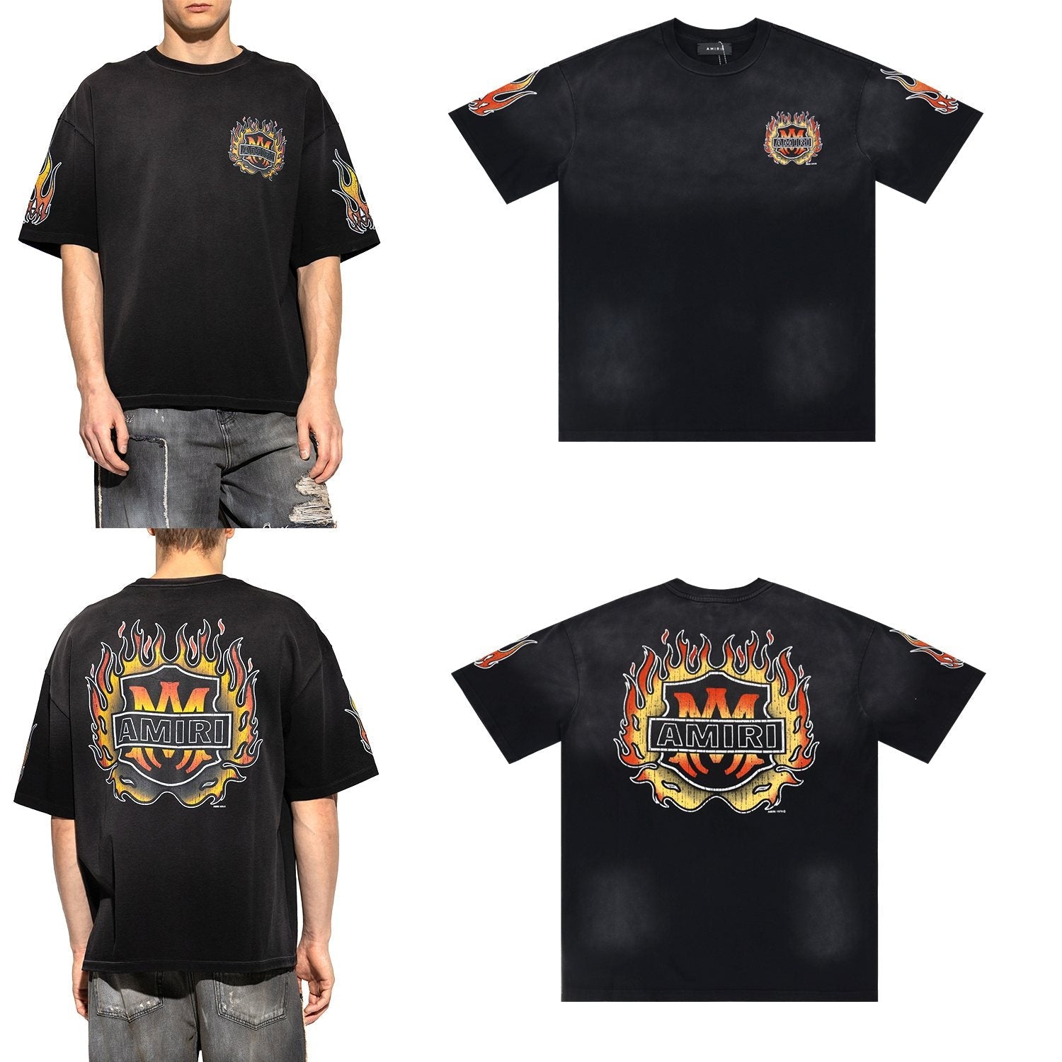 AMIRI Flame Graphic Short-Sleeve T-Shirt — context