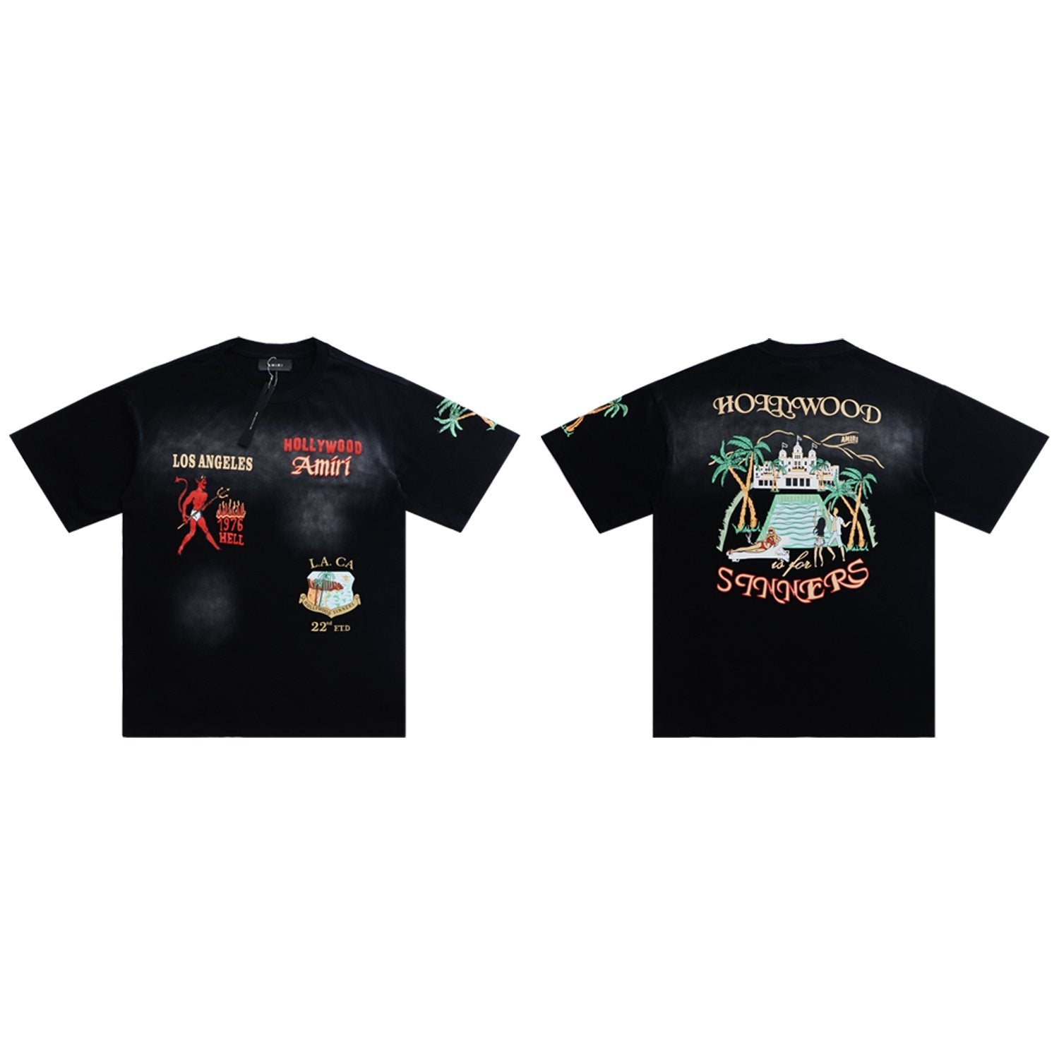 AMIRI Crystal Sinners Graphic T-Shirt — hero