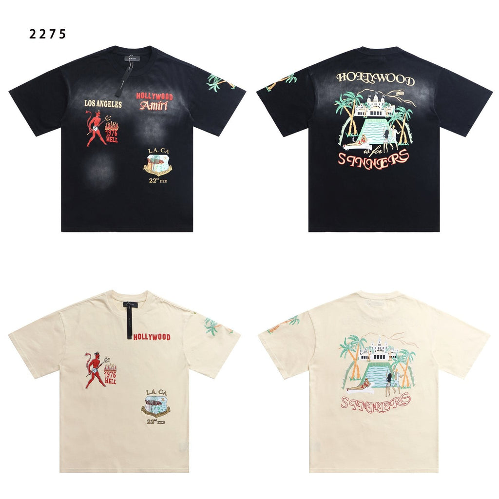 AMIRI Crystal Sinners Graphic T-Shirt — comparison