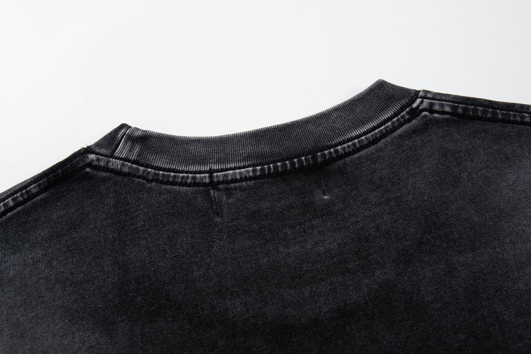 MAJESTIK Washed Black Astronaut Rose Graphic T-Shirt — detail