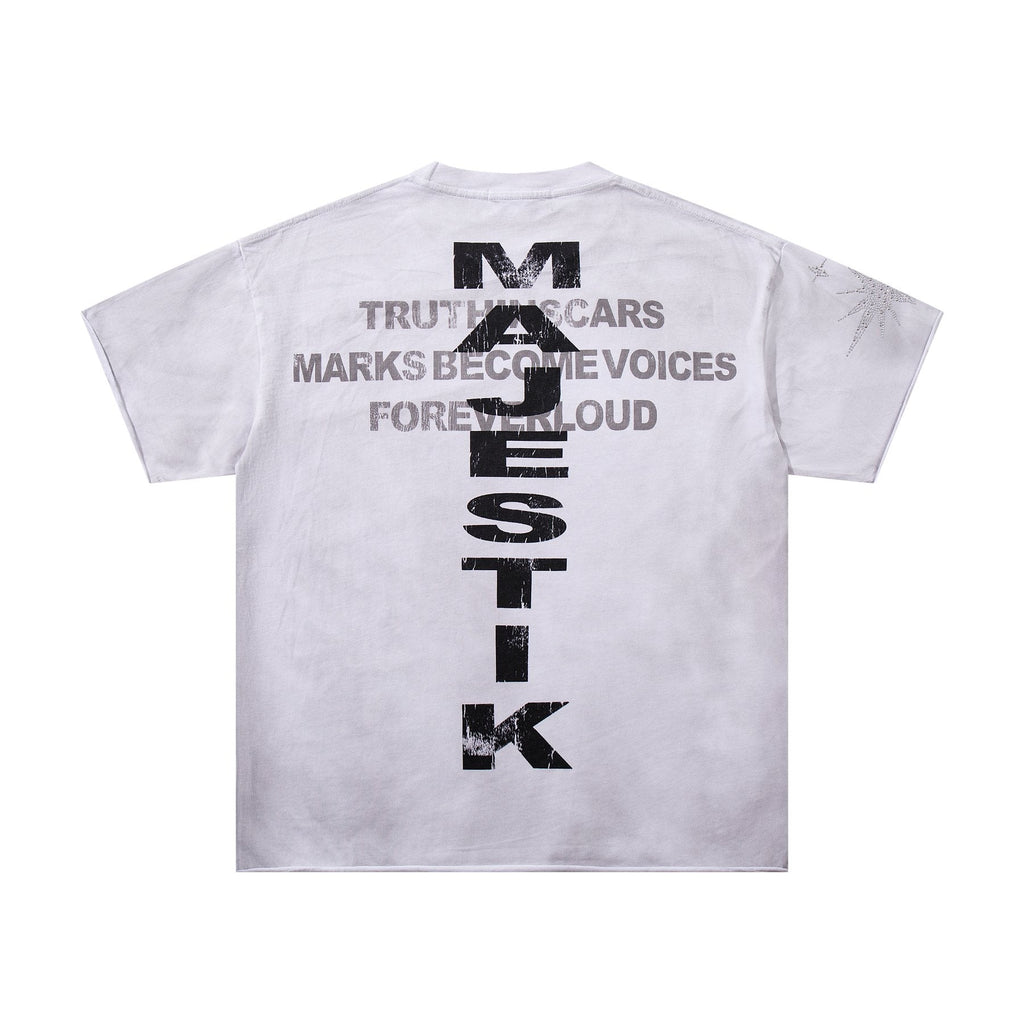 MAJESTIK Rhinestone Graphic Short-Sleeve T-Shirt — back