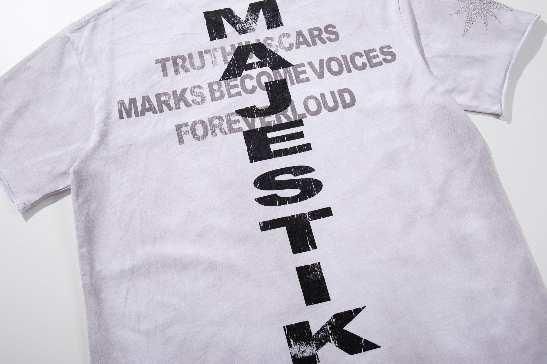 MAJESTIK Rhinestone Graphic Short-Sleeve T-Shirt — detail