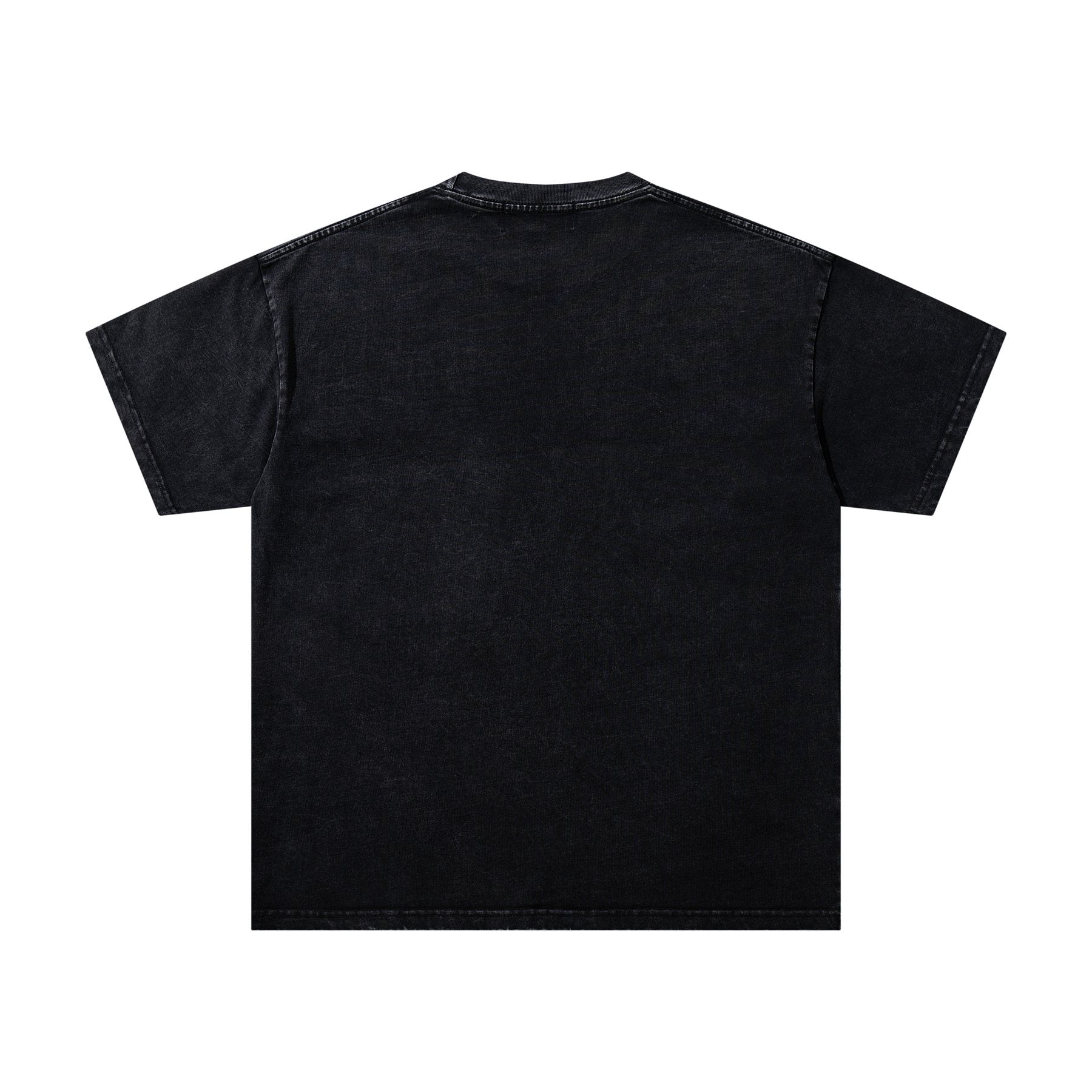 MAJESTIK Washed Black Concert-Collage Graphic T-Shirt — back