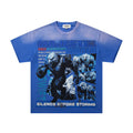 MAJESTIK Washed Blue Front & Back Graphic Short-Sleeve T-Shirt — hero