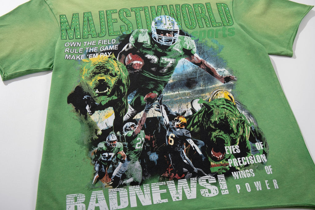 MAJESTIK Football Graphic T-Shirt — detail